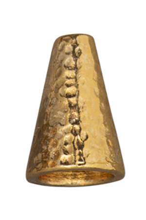 TierraCast : Cone - 16mm Hammertone, Gold