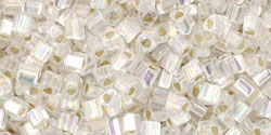 TOHO - Triangle 11/0 : Silver-Lined Rainbow Crystal