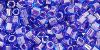 TOHO - Hexagon 8/0 : Inside-Color Dk Aqua/Violet-Lined