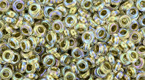 TOHO - Demi Round 8/0 3mm : Inside-Color Crystal/Gold-Lined