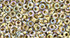 TOHO - Demi Round 8/0 3mm : Gold-Lined Rainbow Crystal