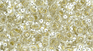 TOHO - Demi Round 8/0 3mm : PermaFinish - Silver-Lined Crystal