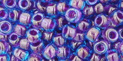 TOHO - Round 6/0 : Inside-Color Aqua/Purple-Lined