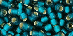 Round 6/0 Tube 2.5" : Silver-Lined Frosted Teal