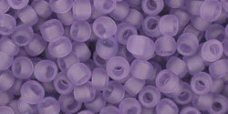 Round 8/0 Tube 2.5" : Transparent-Frosted Sugar Plum
