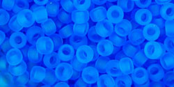 TOHO - Round 8/0 : Transparent-Frosted Dk Aquamarine