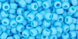 Round 8/0 Tube 2.5" : Opaque Blue Turquoise