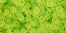 Round 8/0 Tube 2.5" : Transparent-Frosted Lime Green