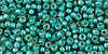 Round 11/0 Tube 2.5" : Inside-Color Rainbow Lt Sapphire/Opaque Teal-Lined