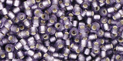 Round 11/0 Tube 2.5" : Silver-Lined Frosted Lt Tanzanite