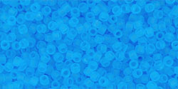 TOHO - Round 15/0 : Transparent-Frosted Med Aquamarine