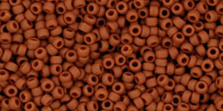 Round 15/0 Tube 2.5" : Opaque-Frosted Terra Cotta