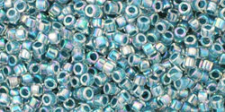 TOHO - Treasure #1 (11/0) : Inside-Color Rainbow Crystal/Montana Blue-Lined