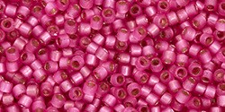 TOHO - Treasure #1 (11/0) : PermaFinish Translucent Silver-Lined Hot Pink